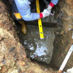 Construction d'un Mur de Soutènement en Blocs de Béton pour un Terrain en Pente Sin-le-Noble